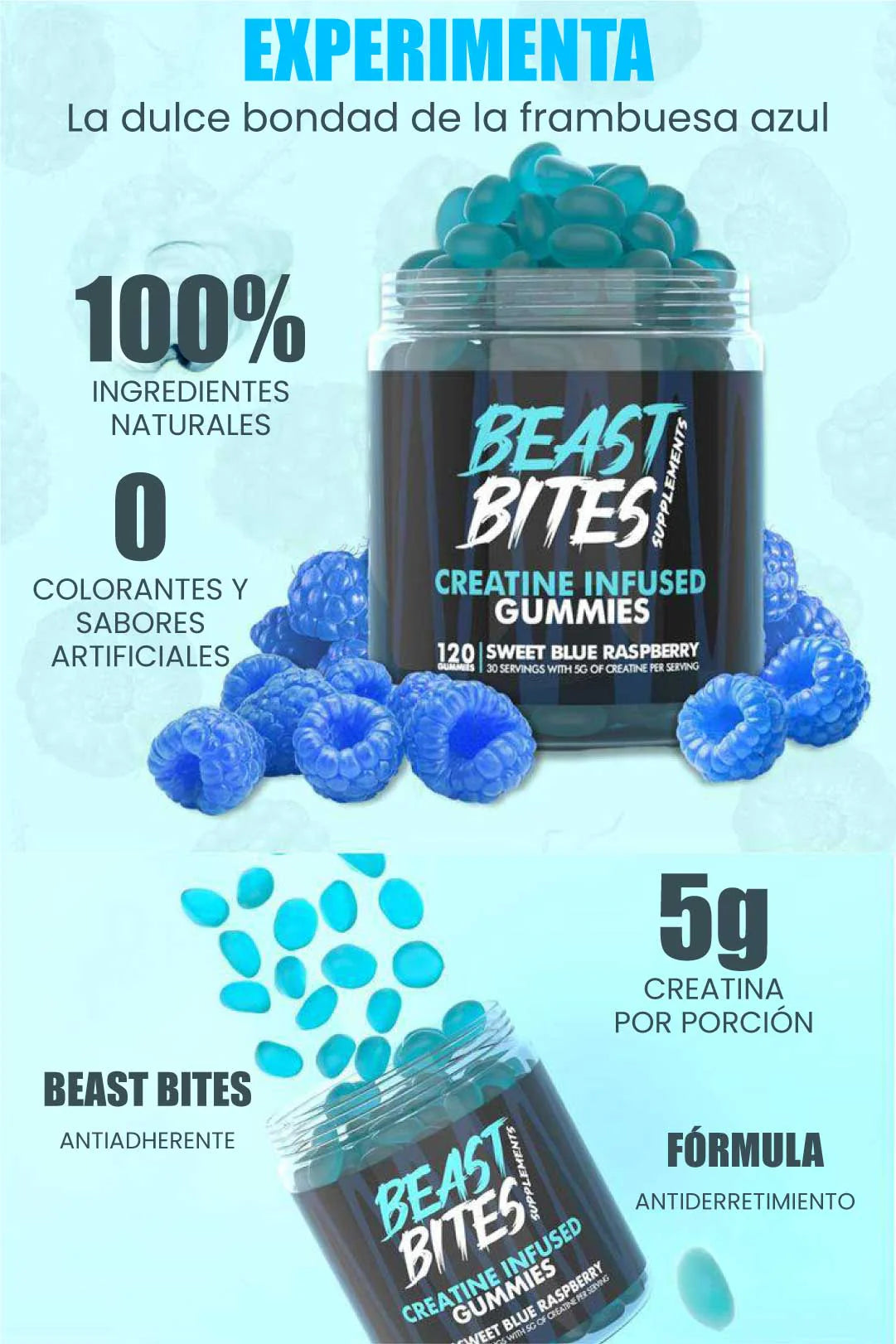 Beast Bites™ – La Creatina Más Sabrosa Para Ganar Fuerza Sin Complicaciones