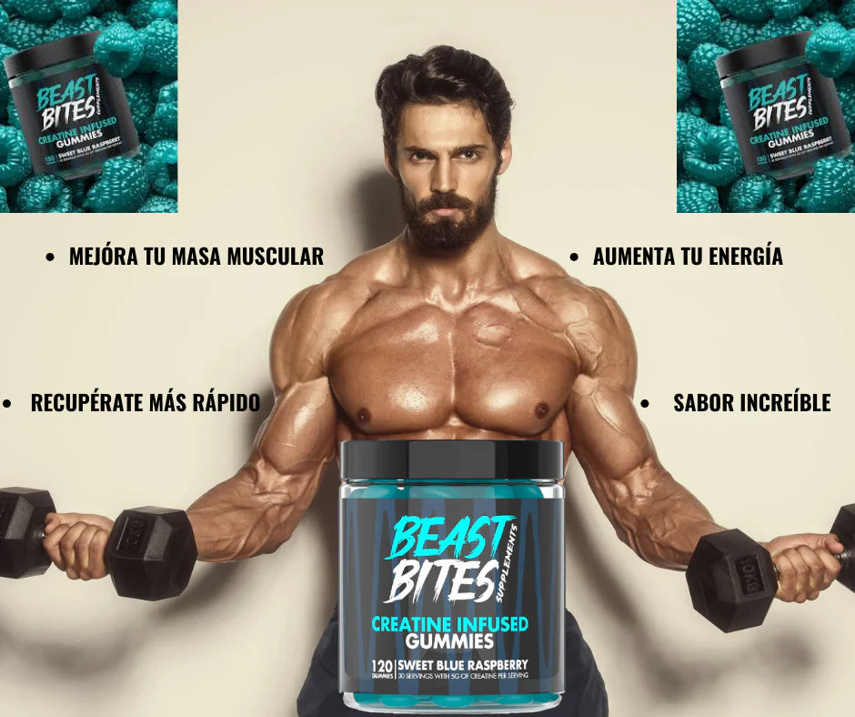 Beast Bites™ – La Creatina Más Sabrosa Para Ganar Fuerza Sin Complicaciones